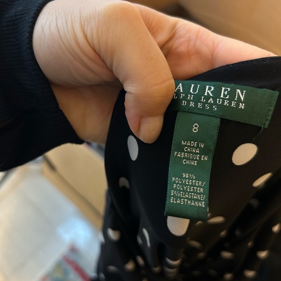 Lauren Ralph Lauren Polka Dot Ruched Dress - Picture 3 of 3